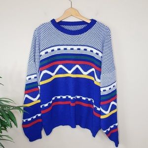 Vibrant Ski Lodge Menswear Sweater